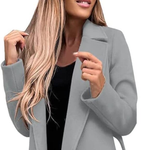 Grey Wool Coat - Picture 1 of 2